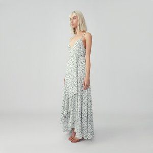 Ruffle Skirt Wrap Dress